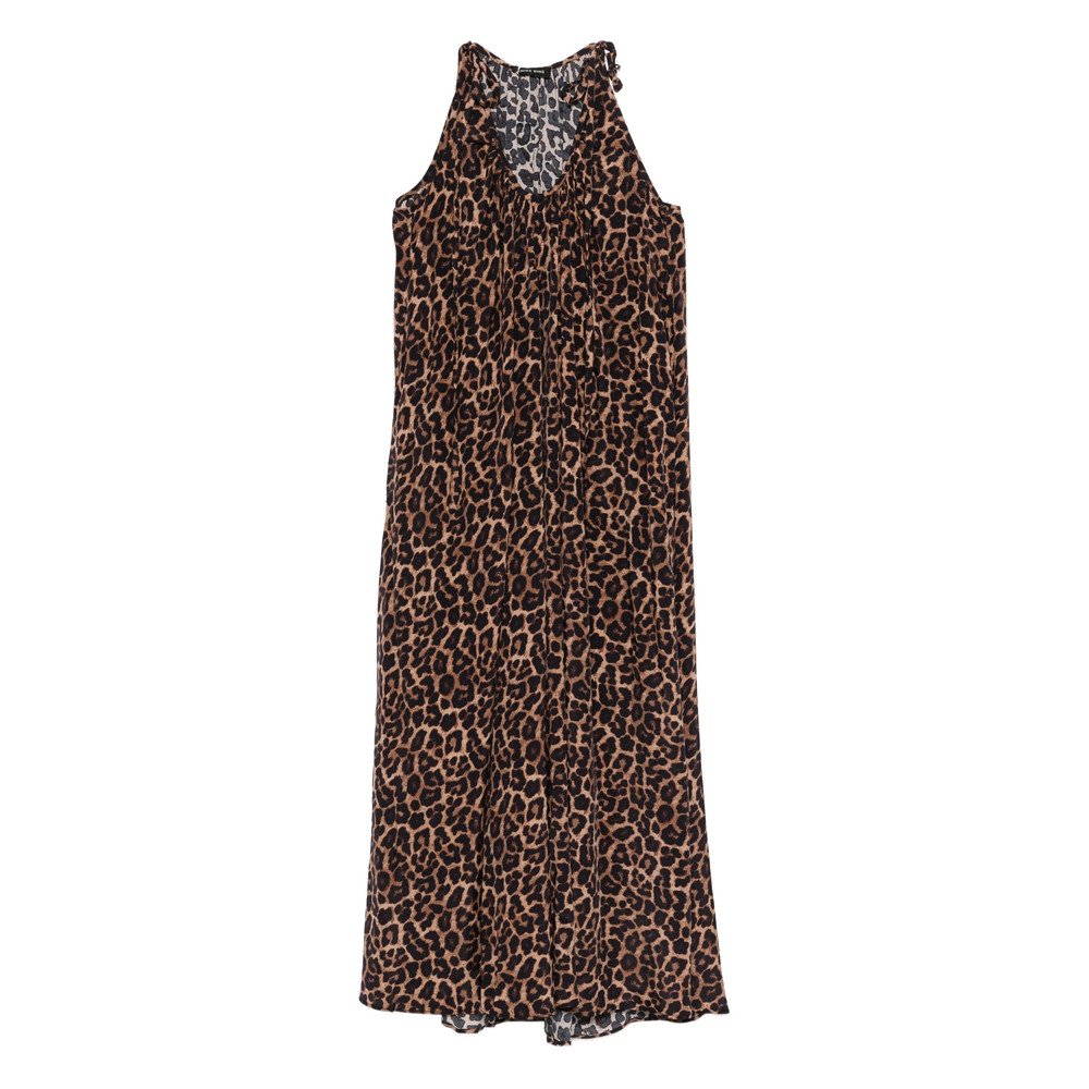 Anine Bing Flora Animal-print Midi Dress