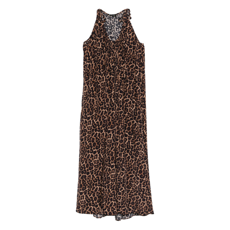 Anine Bing Flora Animal-print Midi Dress