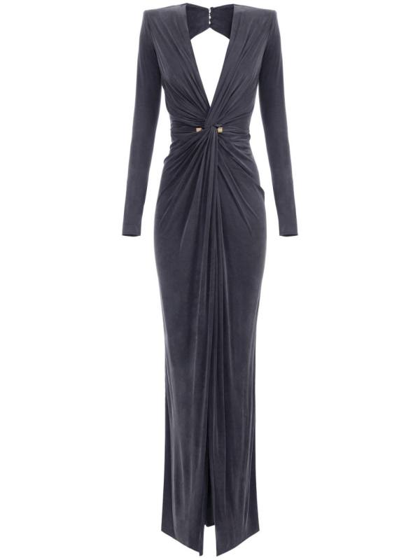 draped knot detailing dress
