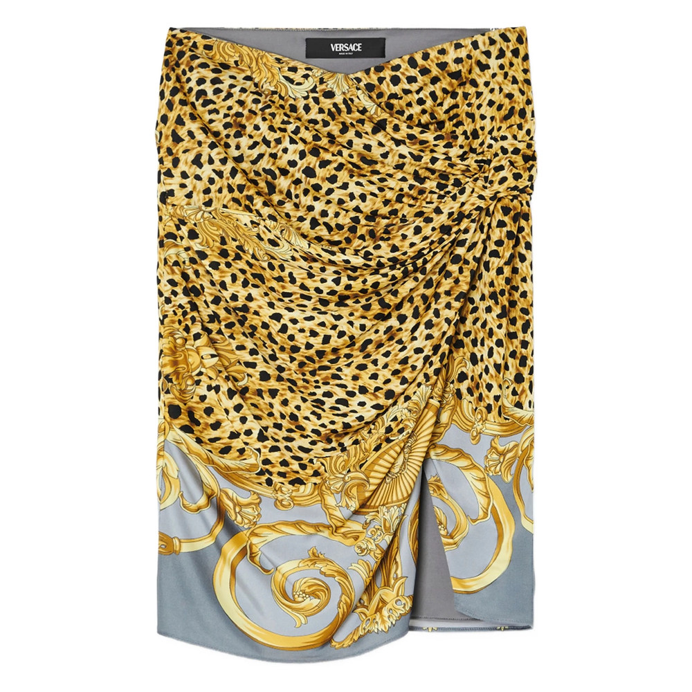 Versace Draped Midi Skirt