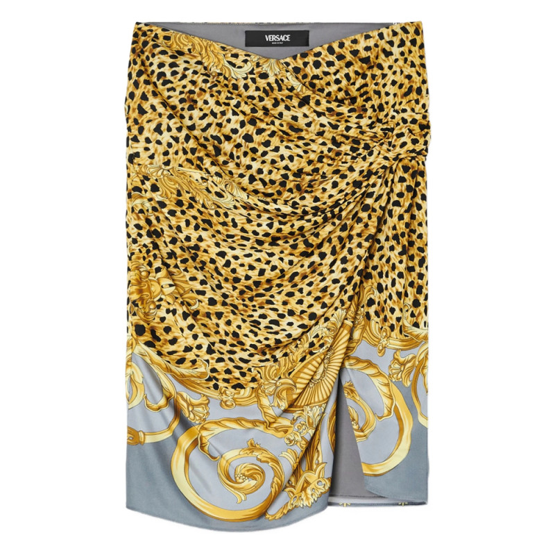 Versace Draped Midi Skirt