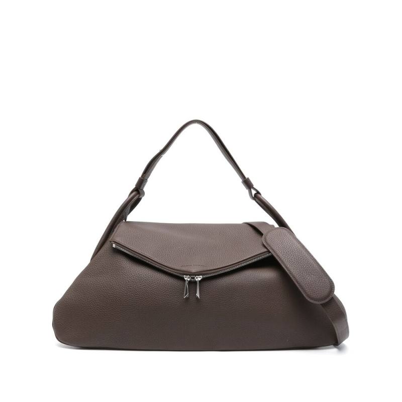 Amina Muaddi Leather Tote Bag