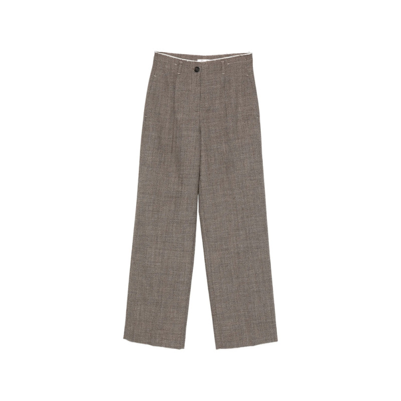 Tela Marl-effect Raw-edge Trousers