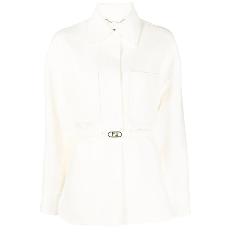 Fendi Logo-buckle Fitted Jacket