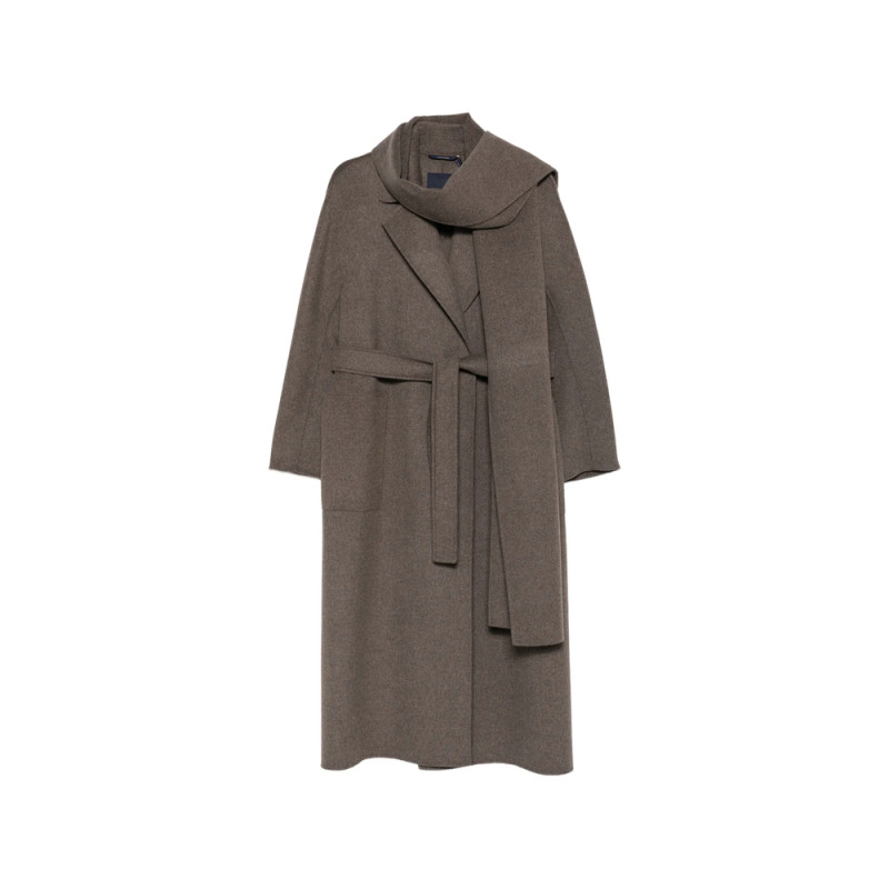 's Max Mara Scarf-detail Belted Coat