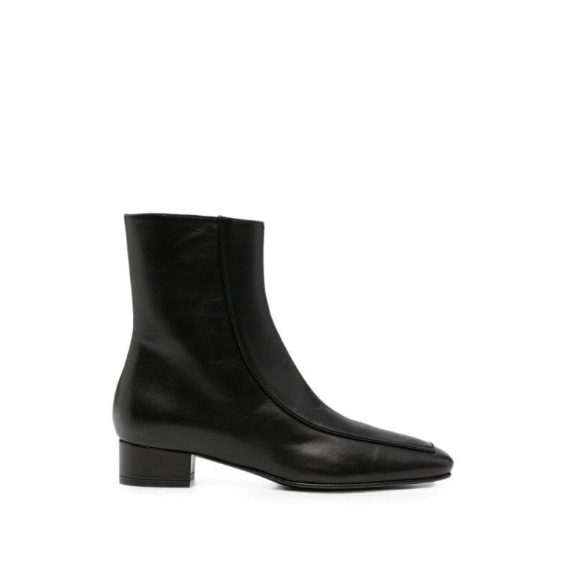 Herbert Levine Shadow Ban Square-toe Leather Ankle Boots