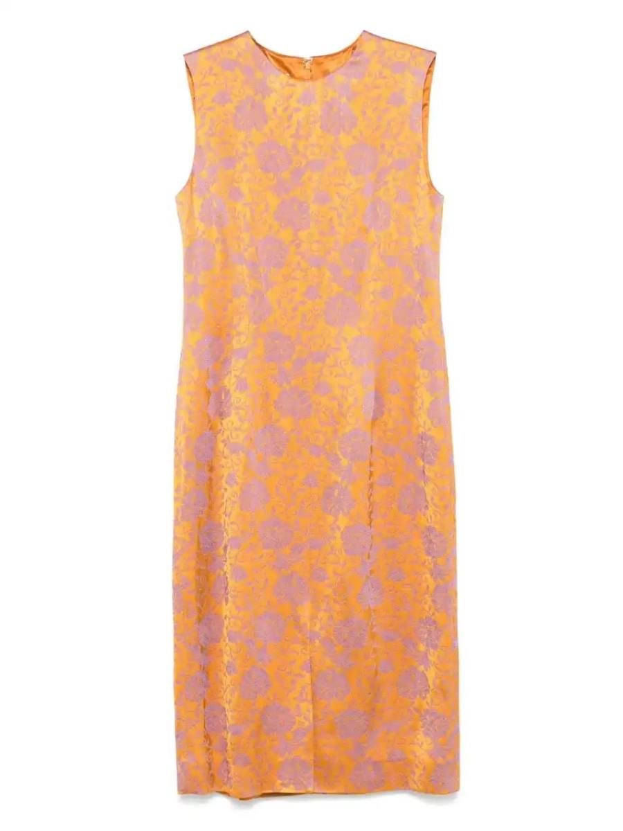 floral-print midi dress