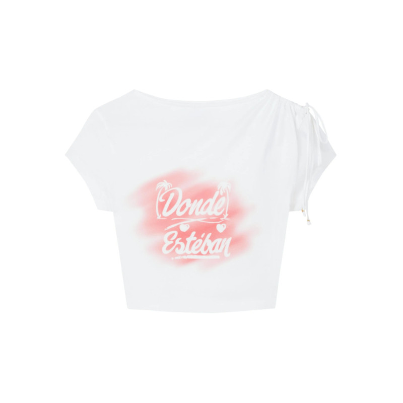 Donde Esteban Bazurto Spray Crop Top