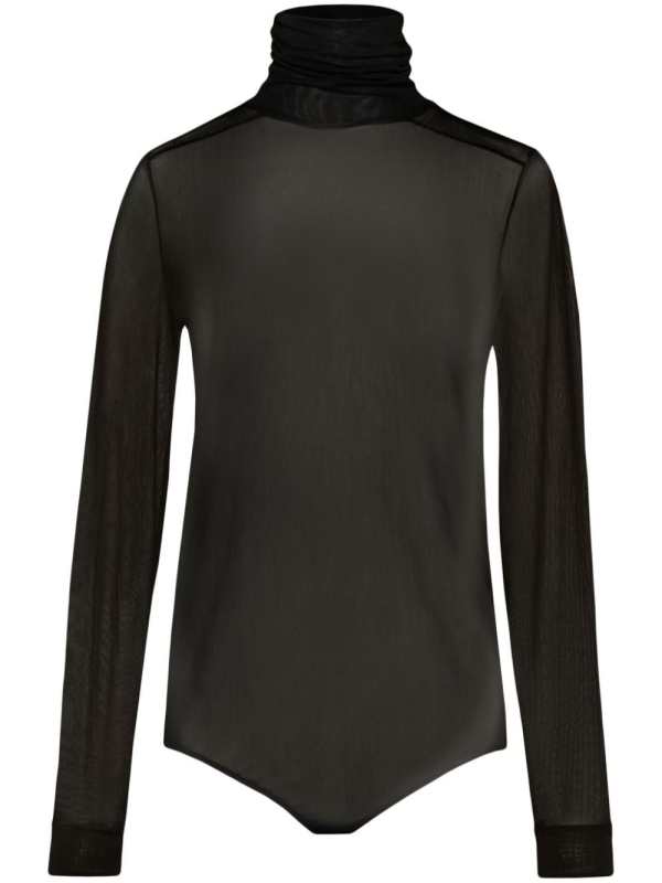 four-stitch sheer bodysuit