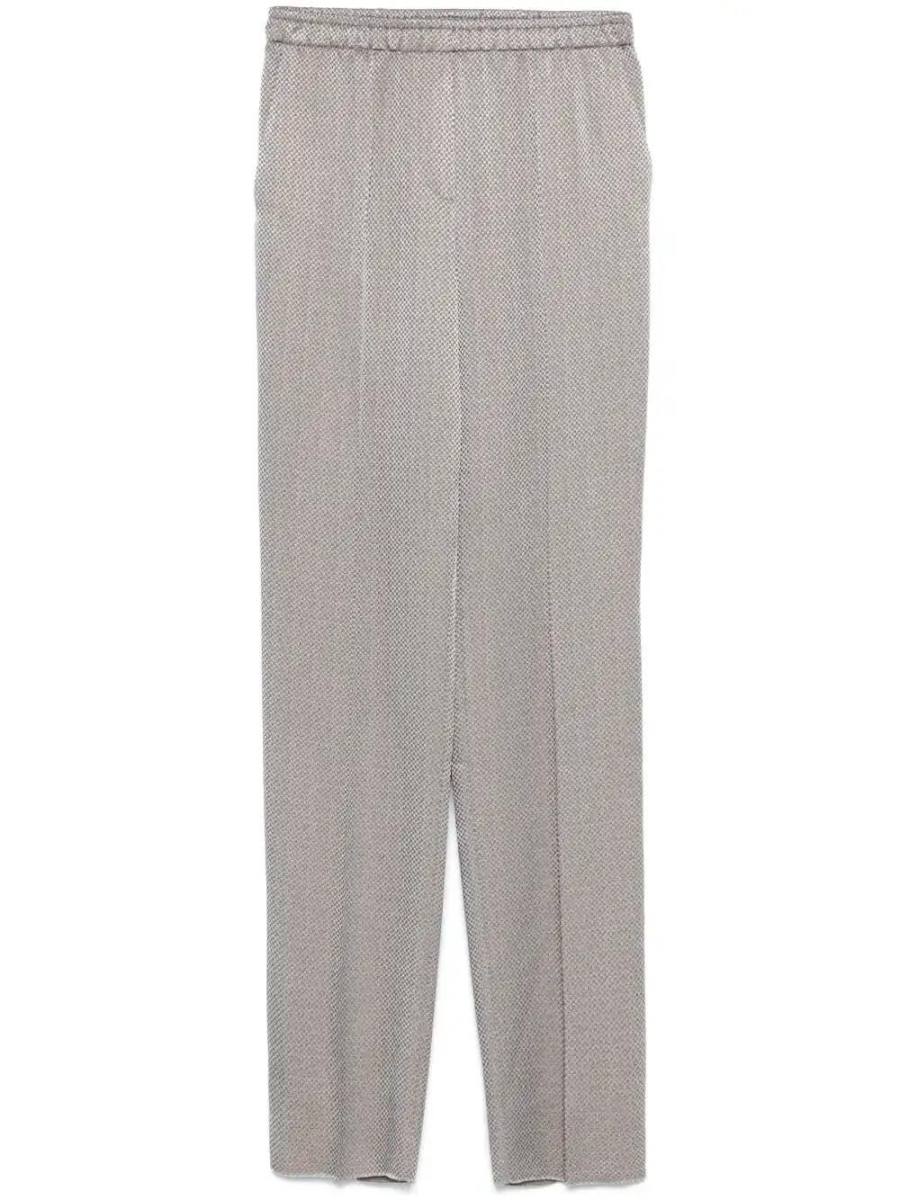 pattern-jacquard trousers