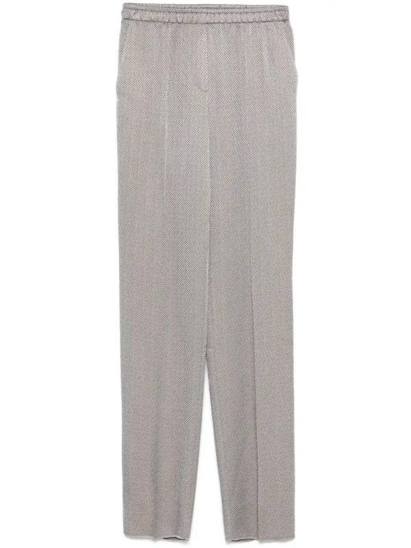 pattern-jacquard trousers