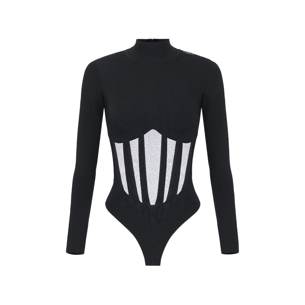 Elisabetta Franchi Knit Bustier Bodysuit