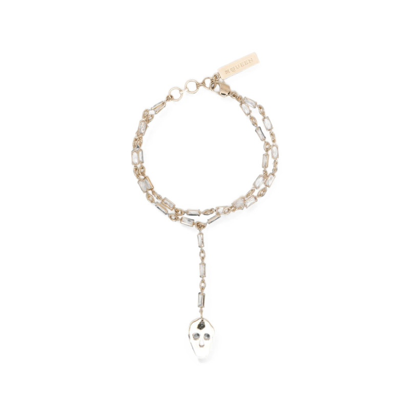 Alexander Mcqueen Skull Crystal-embellished Bracelet