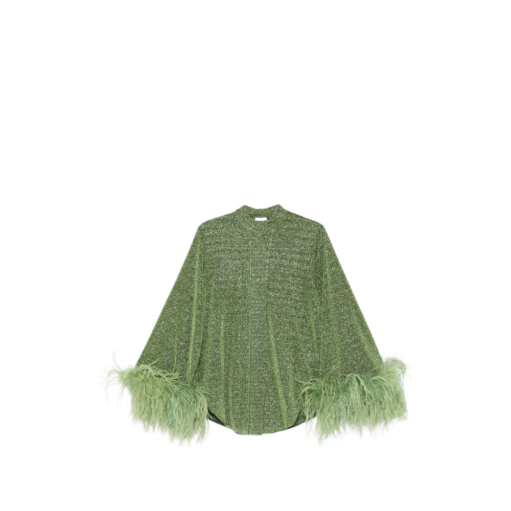 Oséree Feather-trim Blouse