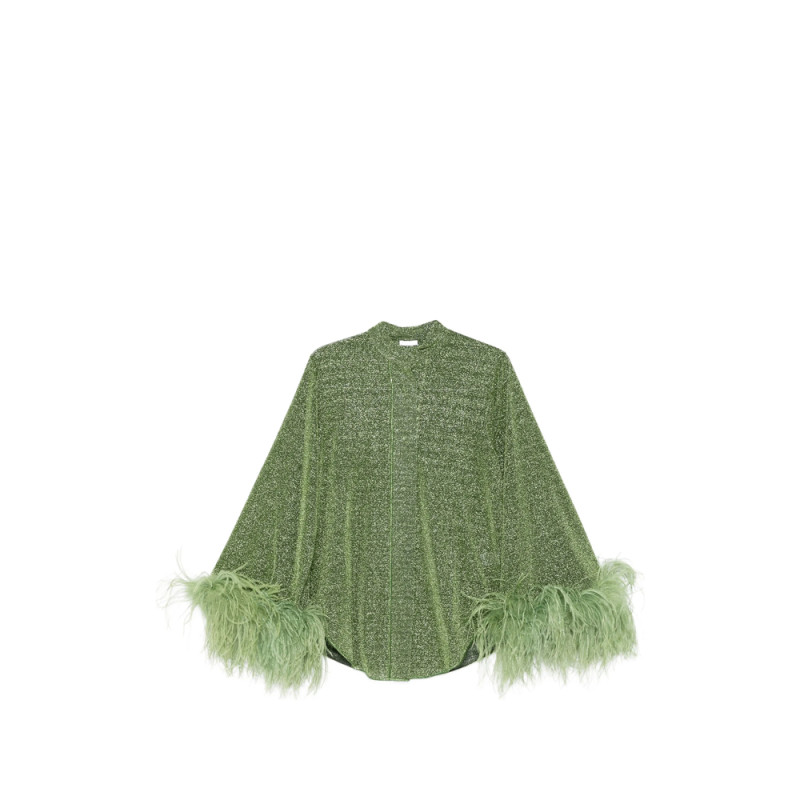 Oséree Feather-trim Blouse