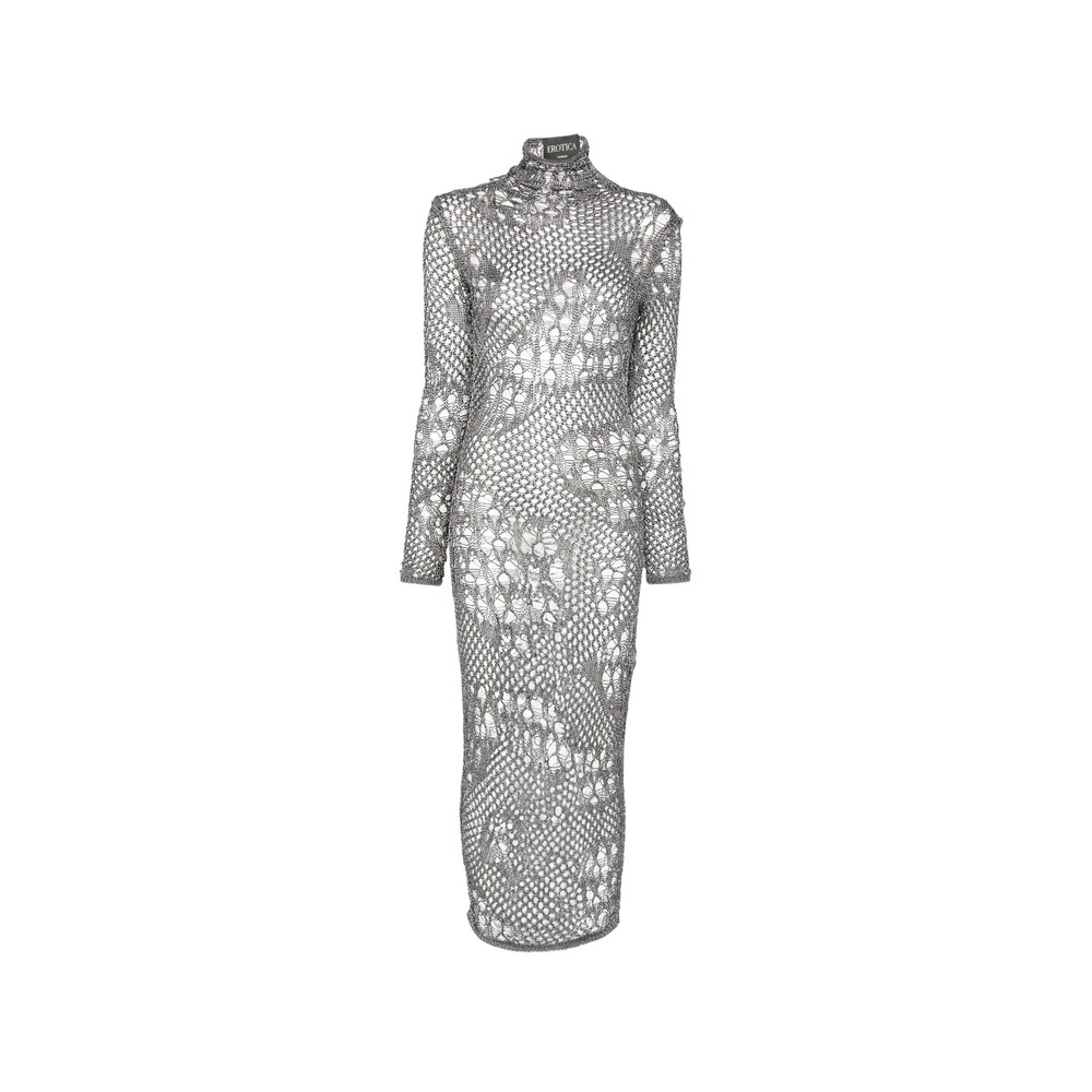 Dondup Open-knit Long-sleeved Midi Dress