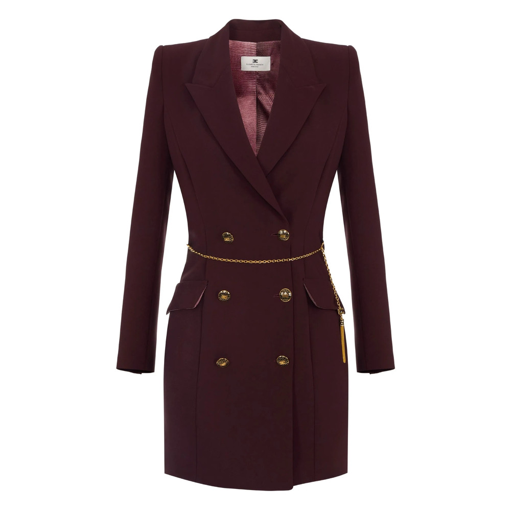 Elisabetta Franchi Chain-embellished Double-breasted Mini Dress