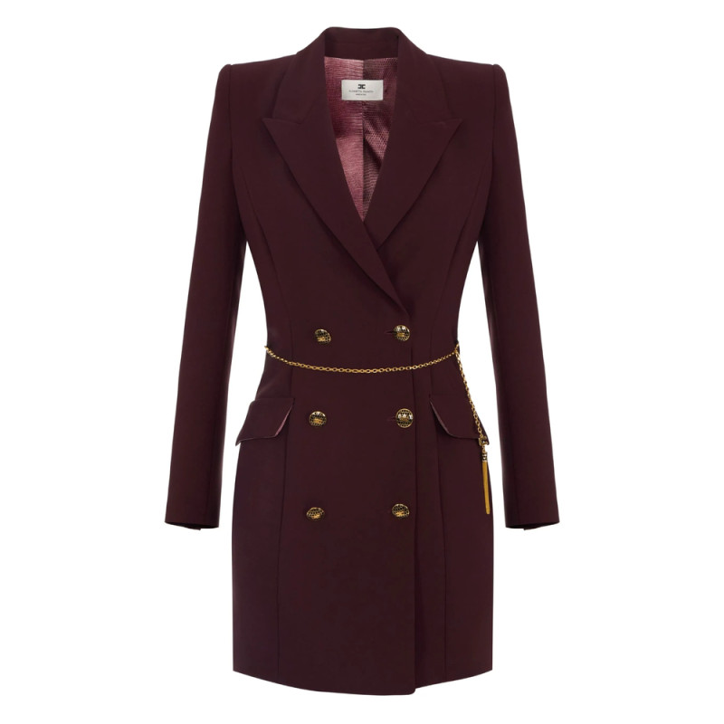 Elisabetta Franchi Chain-embellished Double-breasted Mini Dress