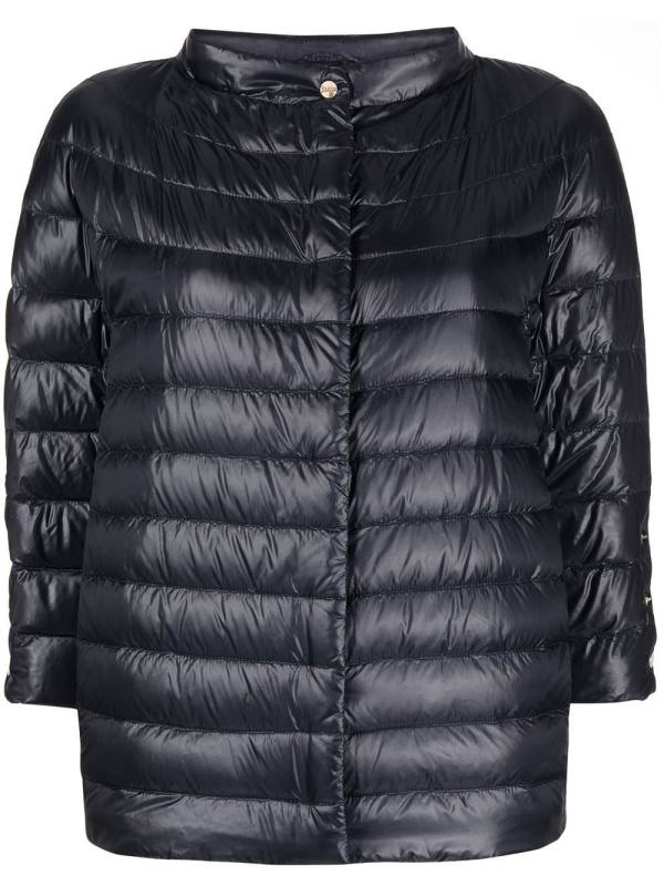 mock-neck quilted puffer jacket