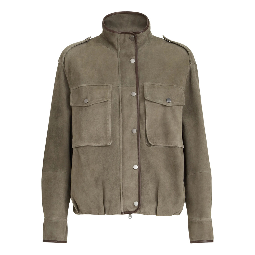 Brunello Cucinelli Chest-pocket Leather Jacket