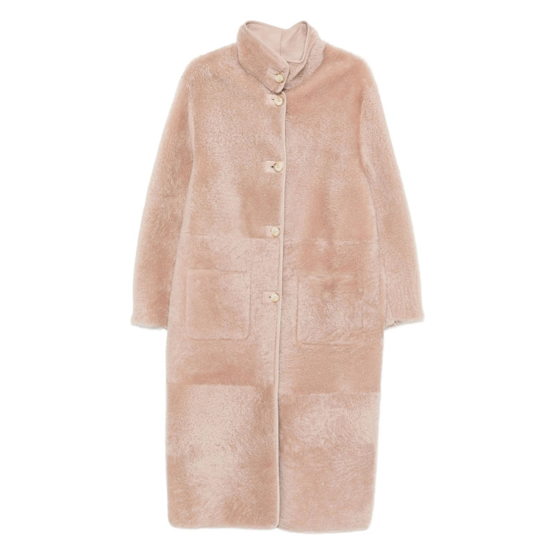 Simonetta Ravizza Single-breasted Shearling Coat