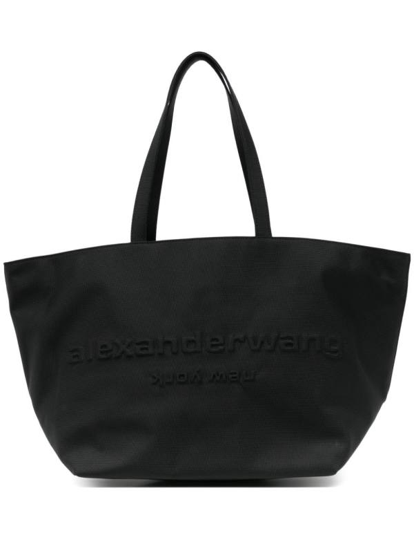 Punch logo-embossed tote bag