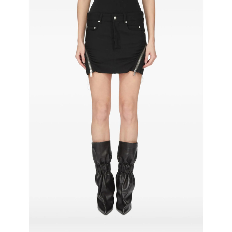 Rick Owens Bolan Banana Mini Frayed-hem Skirt