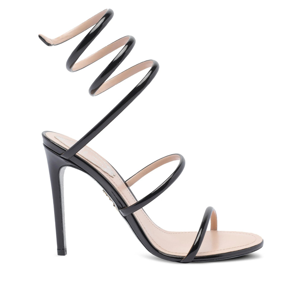 Caovilla Cleo Spiral-wrap Patent-leather Sandals