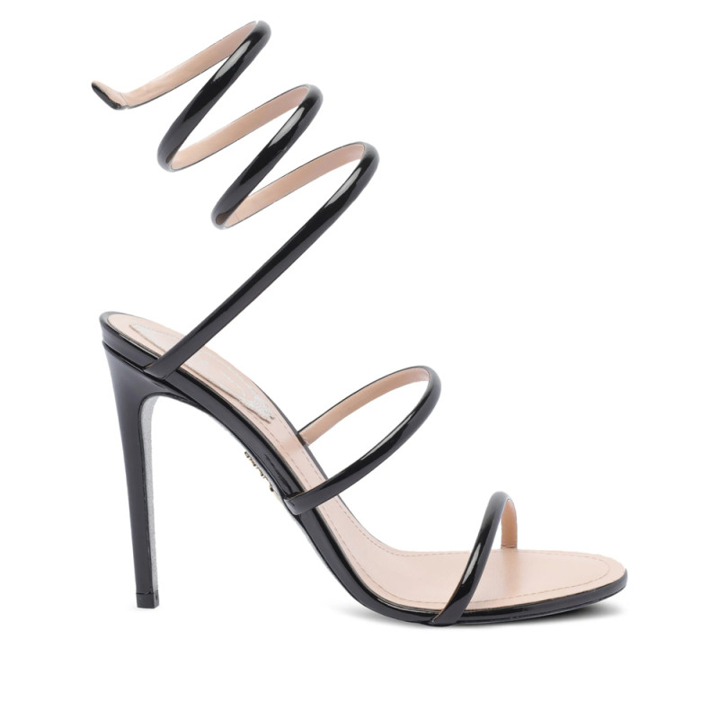 Caovilla Cleo Spiral-wrap Patent-leather Sandals