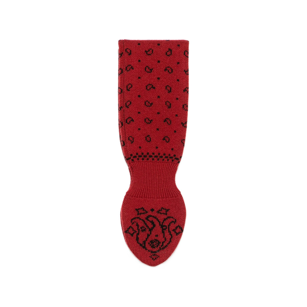 Guest In Residence Paisley-pattern Knitted Scarf