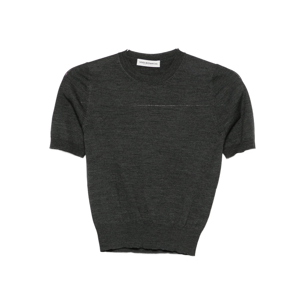 Goes Botanical Short-sleeve Knitted Top