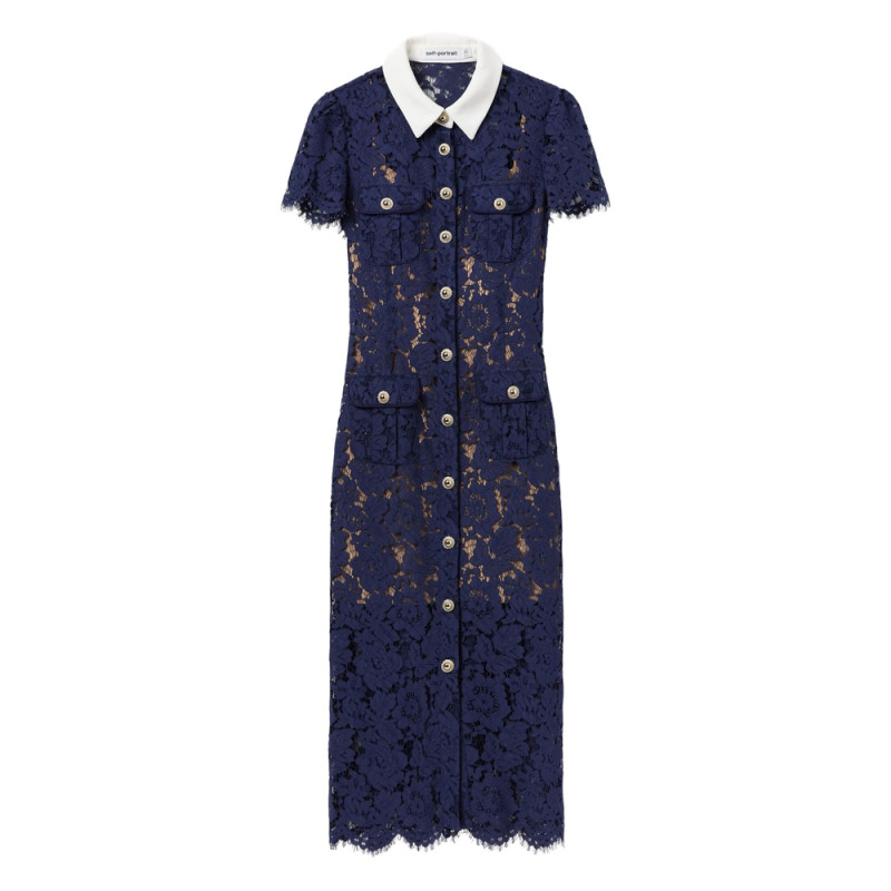 Self Portrait Embroidered-lace Dress