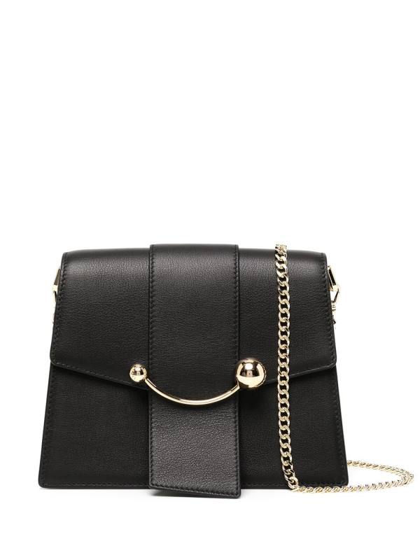 Box Crescent leather shoulder bag