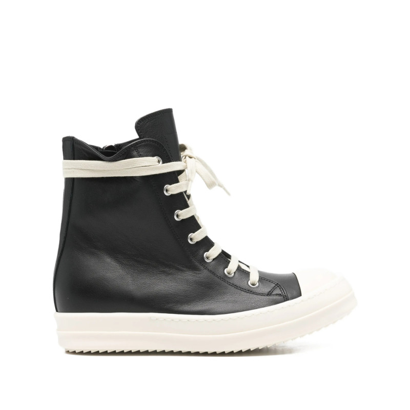 Rick Owens Lace-up Leather Sneakers