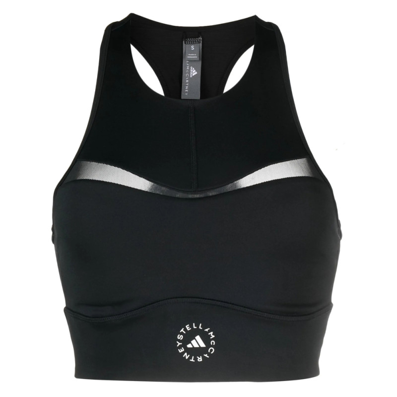 Adidas By Stella Mccartney Training Logo-print Cropped Top