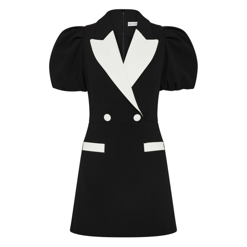 Rebecca Vallance Emma Puff-sleeve Double-breasted Dress