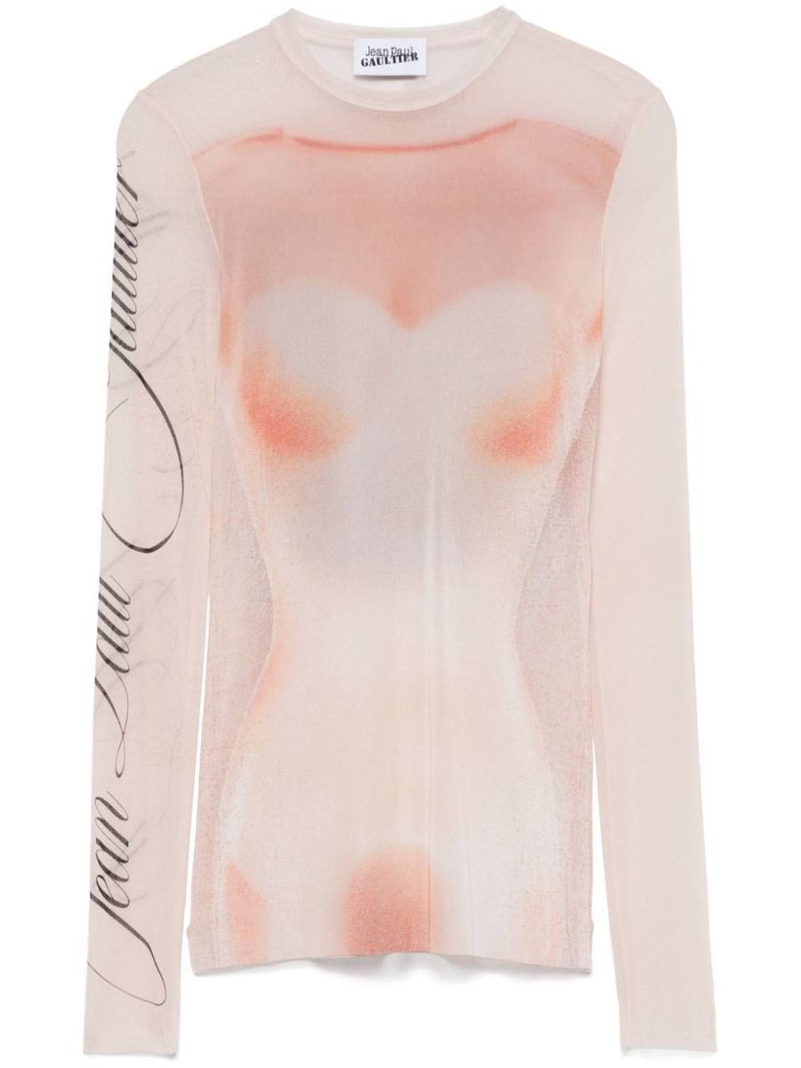 silhouette-print T-shirt