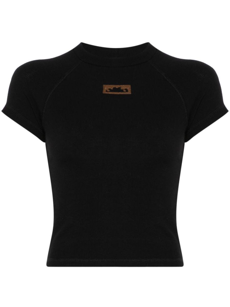 ribbed deconstructed T-shirt