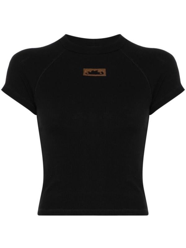 ribbed deconstructed T-shirt