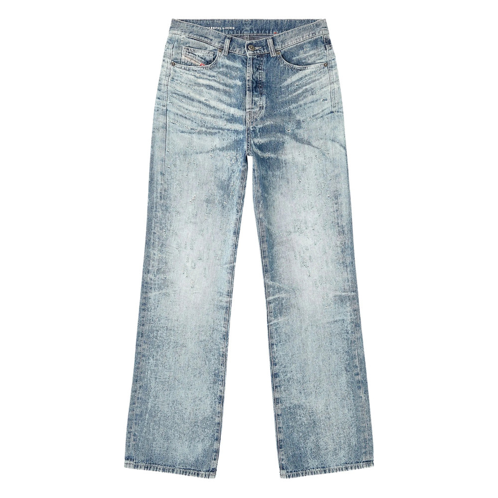 Diesel 1971 D-Sent Acid-wash Distressed Jeans