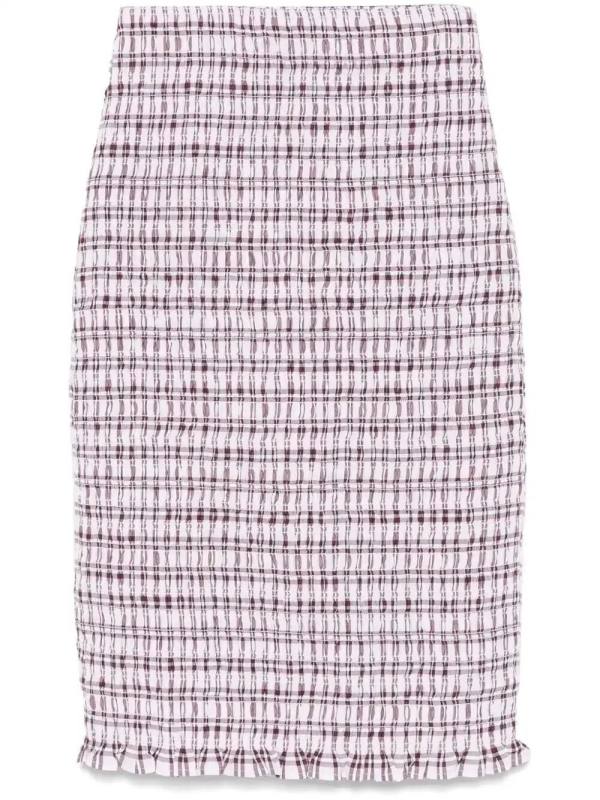smocked mini skirt