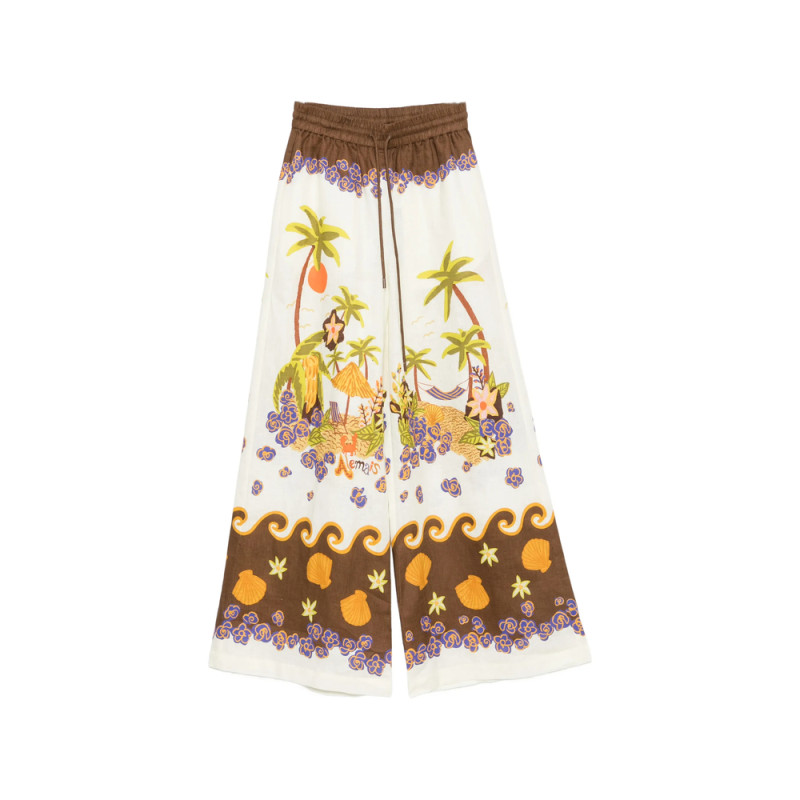 Alemais Island Cove Graphic-print Palazzo Pants