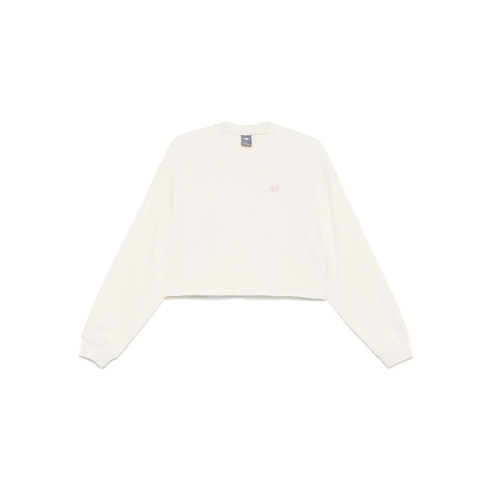 New Balance Logo-embroidered Cropped Sweatshirt