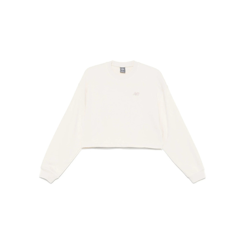 New Balance Logo-embroidered Cropped Sweatshirt