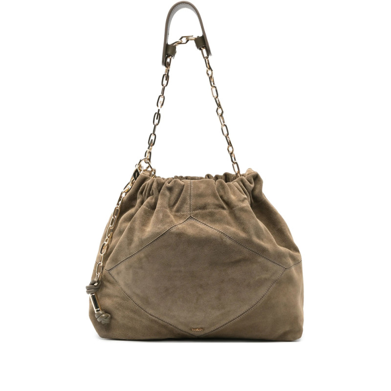 Ba & sh Calf Suede Chain Shoulder Bag