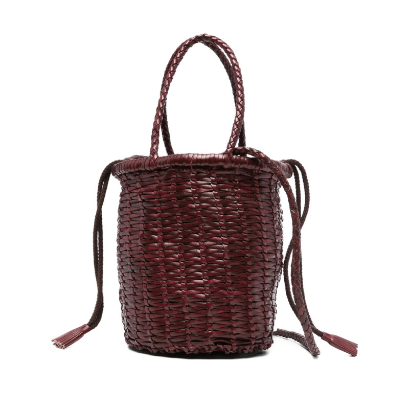 Dragon Diffusion Braided Leather Bucket Bag