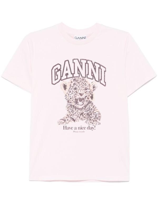leopard-print jersey T-shirt