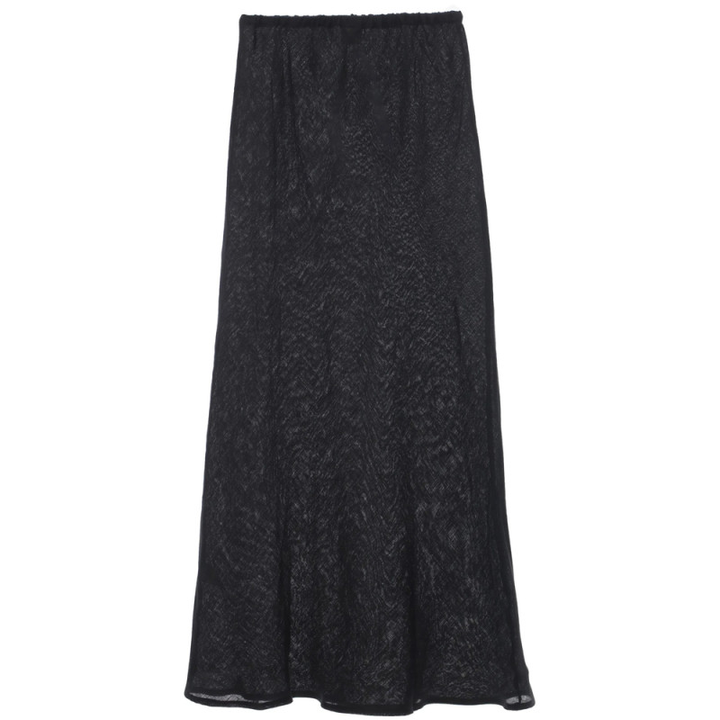 Baserange Semi-sheer Linen Maxi Skirt