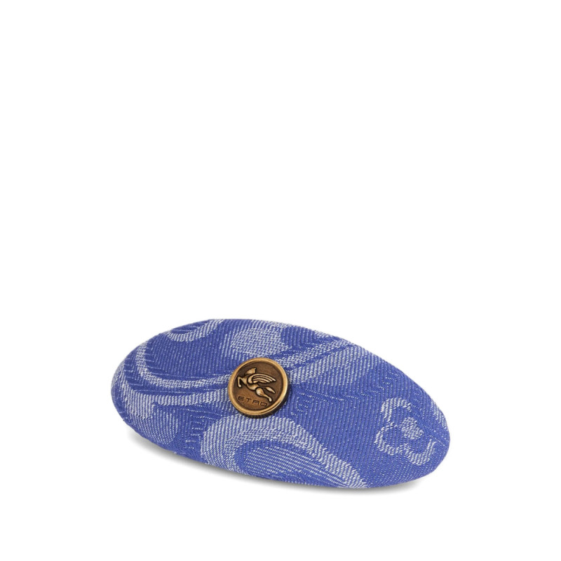 Etro Jacquard Denim Hair Clip