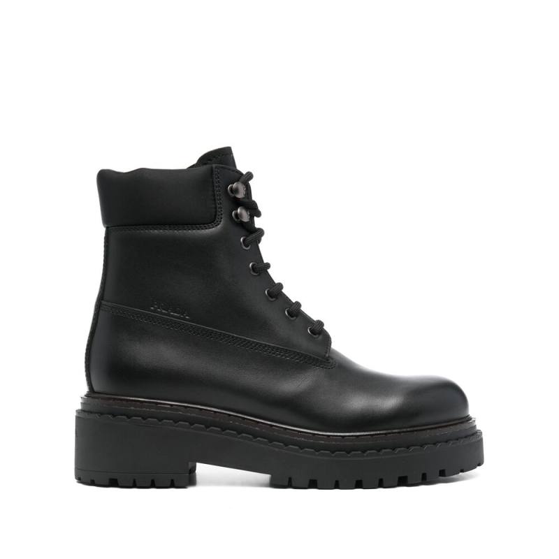 Prada Leather Combat Boots